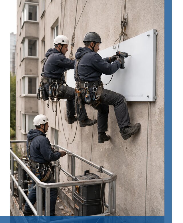 Монтаж табличек и указателей в Бирске от 3638 р. | ВЫСОТНИК-Брк