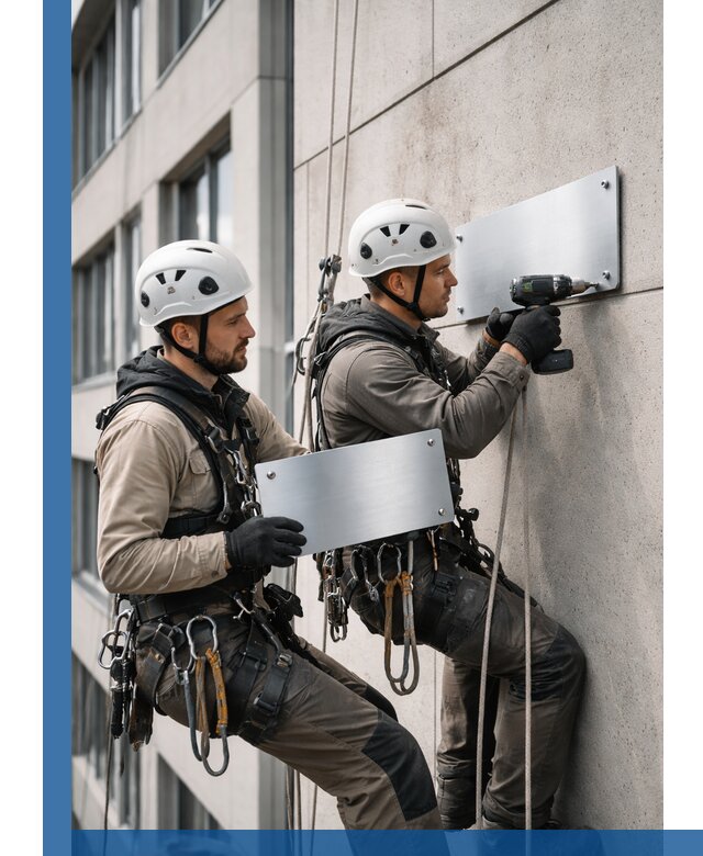 Монтаж табличек и указателей в Бирске для зданий и сооружений