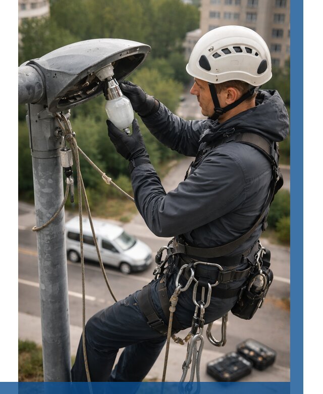 Замена ламп на высоте в Бирске от 2599 р. | ВЫСОТНИК-Брк