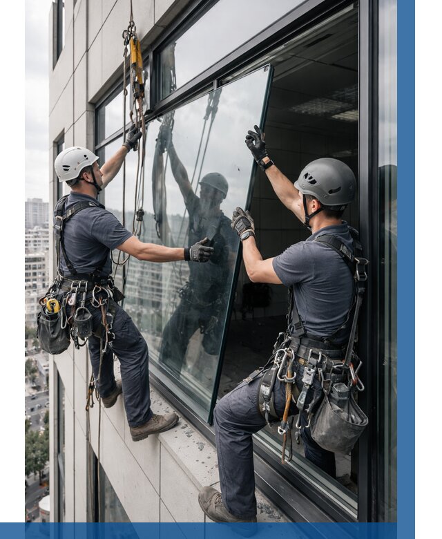 Замена стеклопакетов на высоте в Бирске от 5717 р. | ВЫСОТНИК-Брк