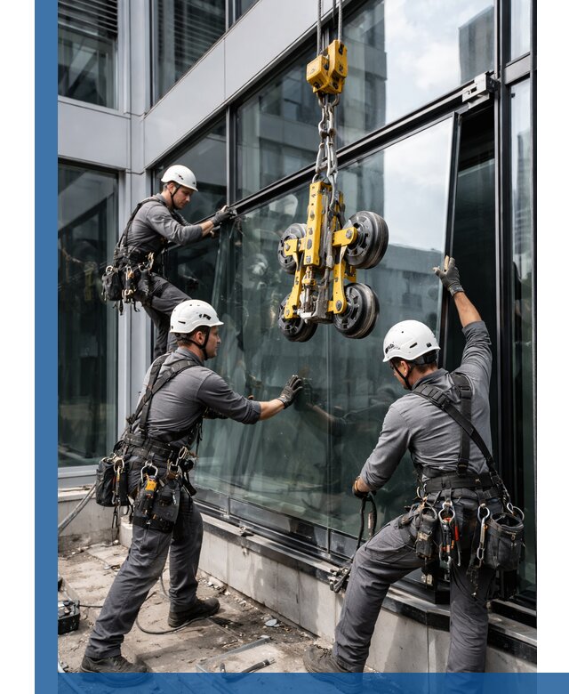 Структурное остекление фасадов в Бирске монтаж и обслуживание