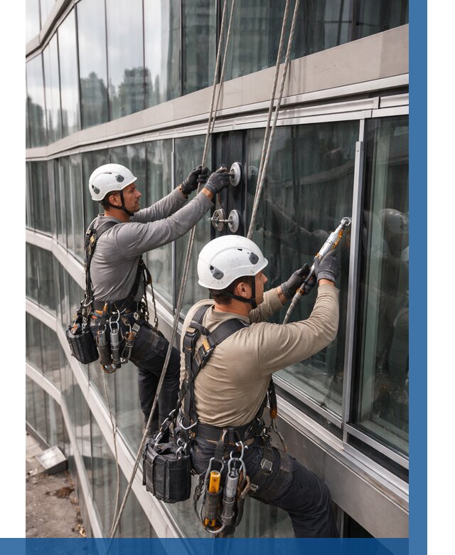 Радиусное остекление фасада в Бирске от 12473 р. | ВЫСОТНИК-Брк