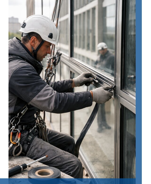 Ремонт витражных конструкций в Бирске от 3638 р. | ВЫСОТНИК-Брк