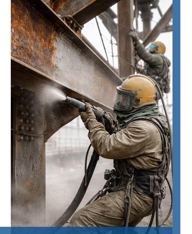 Пескоструйная очистка металлоконструкций в Бирске по 624 р.  ВЫСОТНИК-Брк