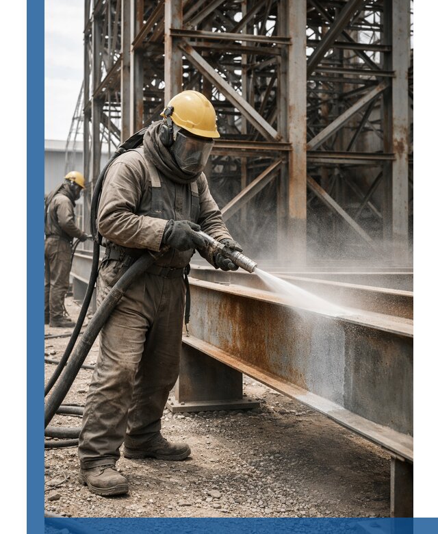 Пескоструйная очистка металлоконструкций в Бирске промышленная