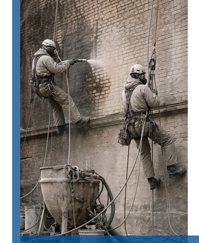 Пескоструйная очистка фасадов в Бирске профессионально