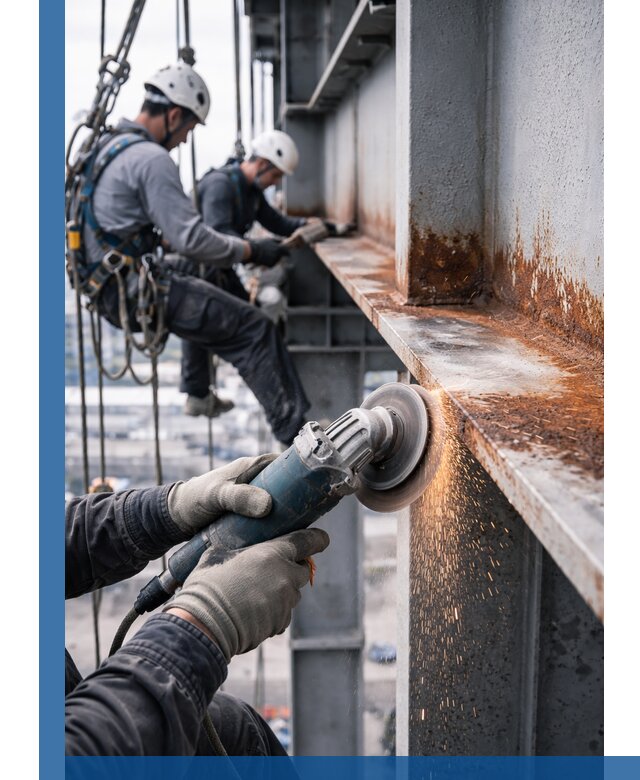 Зачистка металла от ржавчины и подготовка поверхностей в Бирске