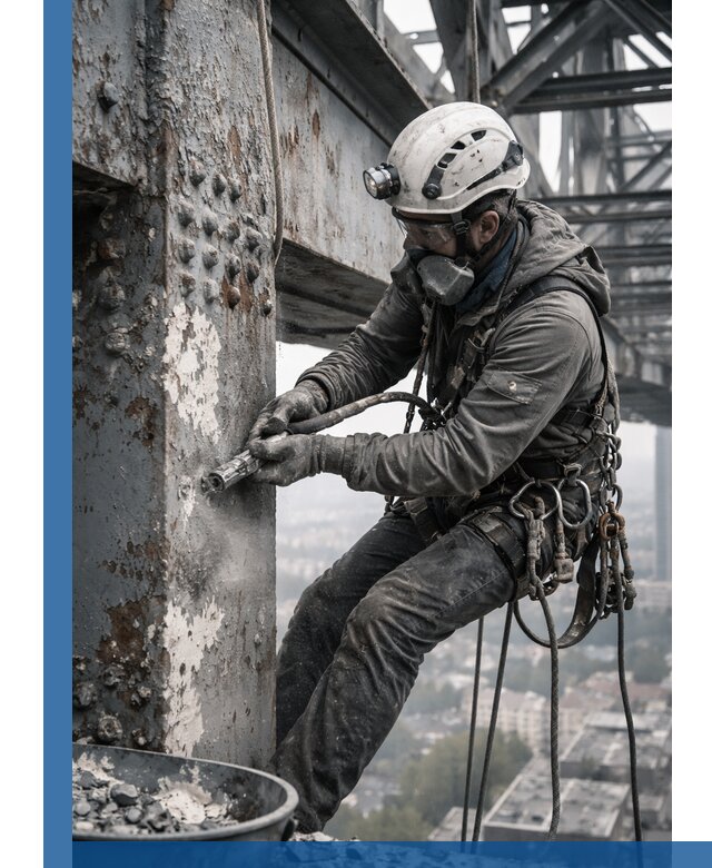 Удаление старой краски с металлических конструкций в Бирске