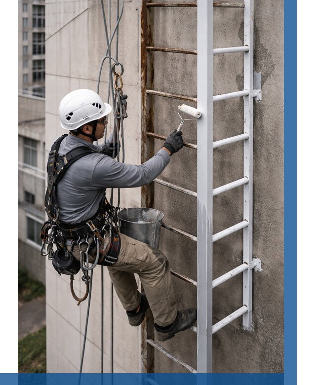 Покраска пожарных лестниц в Бирске от 4677 р. | ВЫСОТНИК-Брк