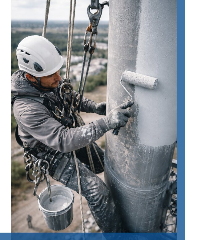 Покраска мачт связи под ключ в Бирске от 883 р. | ВЫСОТНИК-Брк