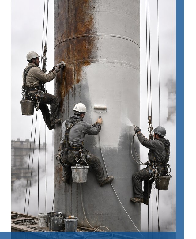 Покраска дымовых труб в Бирске от 8835 р. | ВЫСОТНИК-Брк