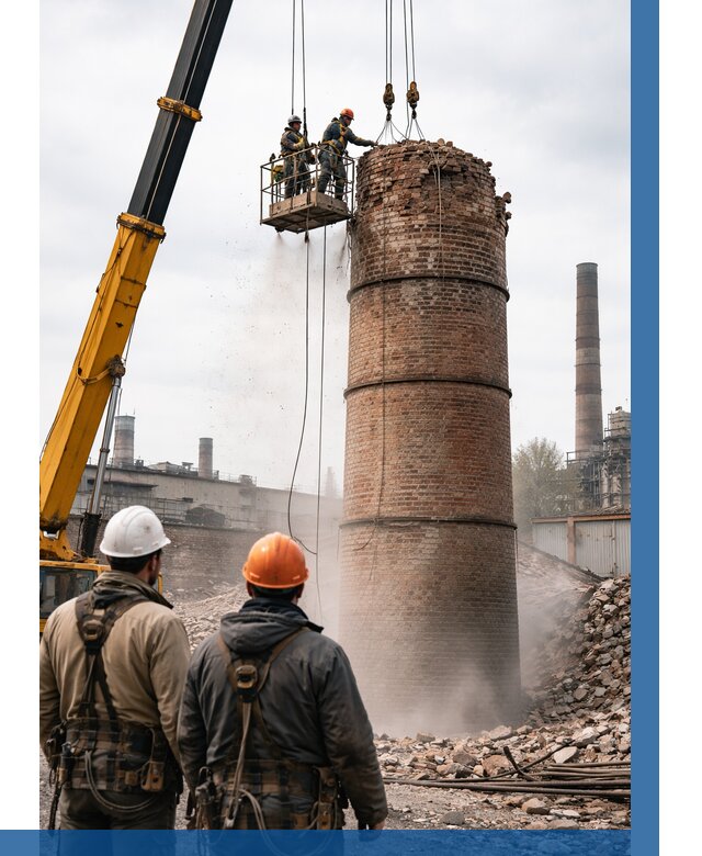 Демонтаж дымовой трубы в Бирске от 93546 р. | ВЫСОТНИК-Брк, смета