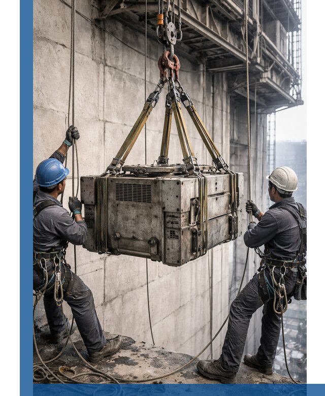 Такелажные работы на высоте, подъем и монтаж грузов в Бирске