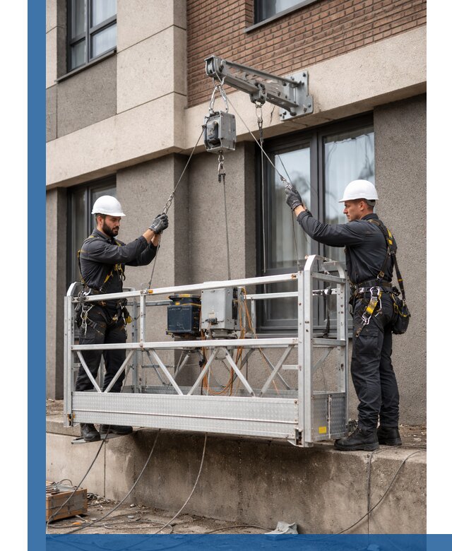 Монтаж и подъем фасадной люльки в Бирске с гарантией безопасности