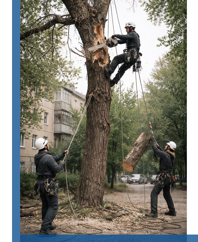 Срочное удаление аварийных деревьев в Бирске с гарантией безопасности