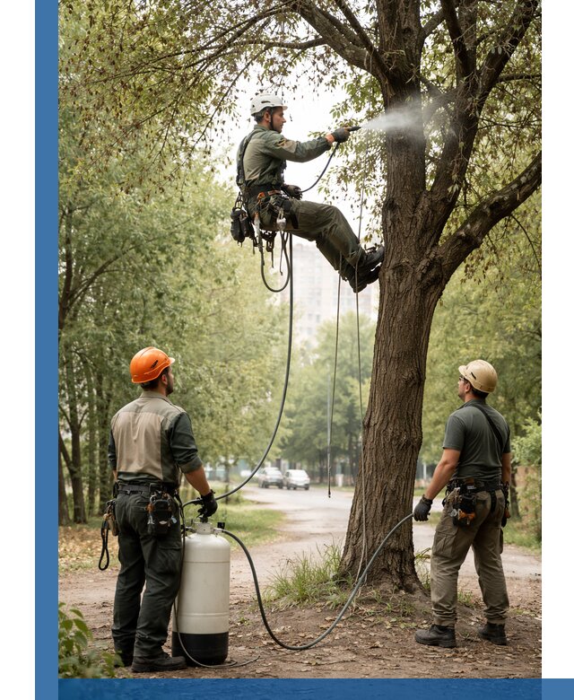 Обработка деревьев от вредителей в Бирске профессиональная защита