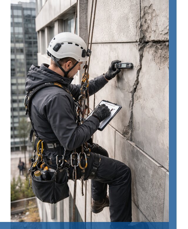 Обследование фасада альпинистами в Бирске от 125 р. | ВЫСОТНИК-Брк