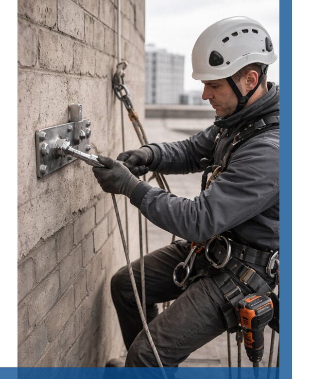 Установка анкерных точек в Бирске от 3638 р. | ВЫСОТНИК-Брк