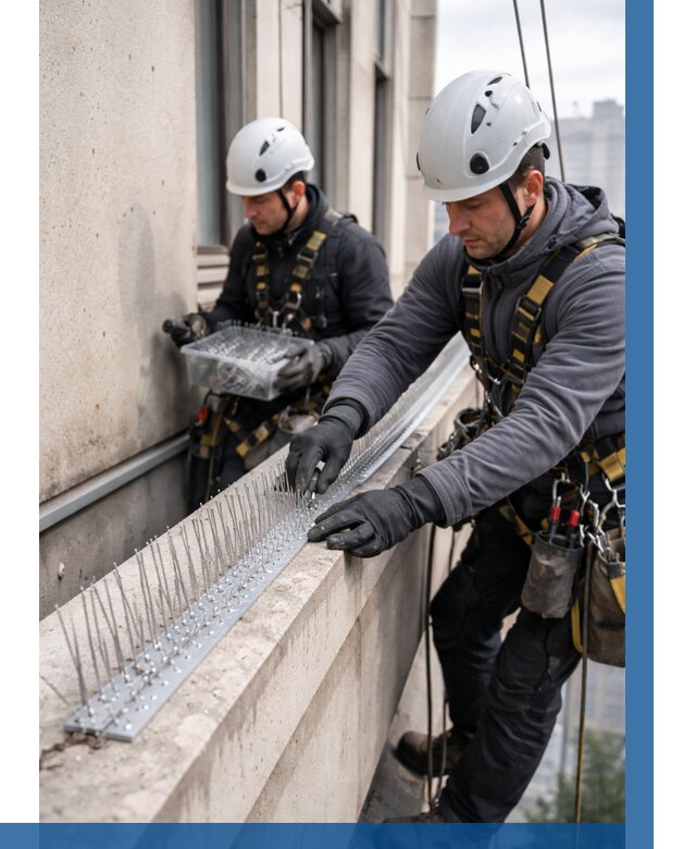 Установка шипов от птиц в Бирске от 883 р. | ВЫСОТНИК-Брк